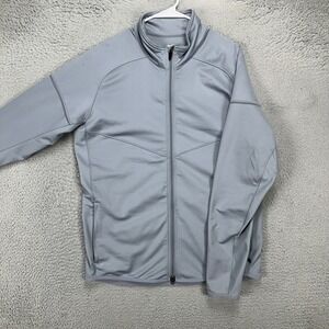 Nike Dri-Fit Full‎ Zip Jacket Adult Large Light Grey Performance Stretch Mens
